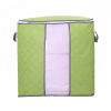 Picture of 1 Piece Bamboo Carbon Fiber Quilted Clothing Storage Container Bags Green Rectangle Grid Checker 50cm x 45cm