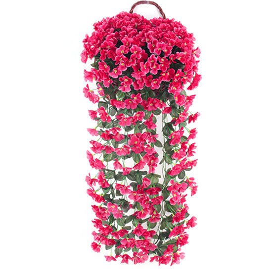 Image de Fuchsia - Vigne de fleur violette de simulation pour la décoration de jardin de mur de maison de fête de mariage 85 cm (33 4/8 ") de long, 1 pièce