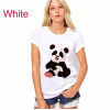 Picture of 1 Piece Cotton Polyester Blend T-shirt White Panda For Women Size M