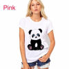 Picture of 1 Piece Cotton Polyester Blend T-shirt White Panda For Women Size M