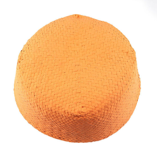 Picture of 1 Piece Natural Rattan Storage Container Box Basket Orange Foldable 26cm