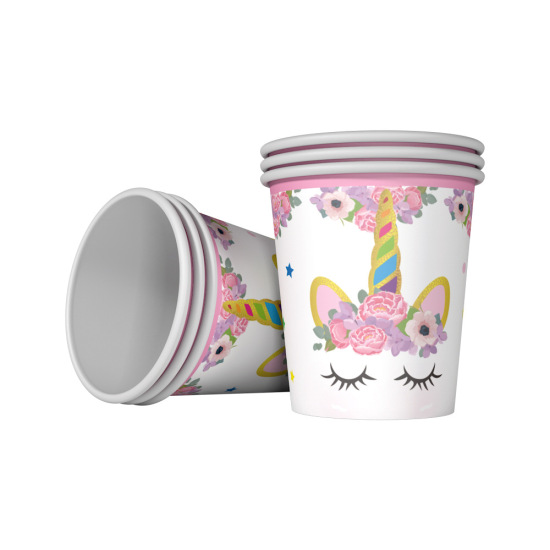 Paper Cups Party Supplies Decoration Pink Horse 7.8cm(3 1/8") x 7.5cm(3"), 1 Set ( 6 PCs/Set) の画像