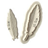Picture of Silicone Mold Feather Creamy-White 10.5cm(4 1/8") long 9.3cm(3 5/8") long, 1 Set