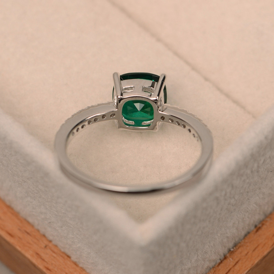 Bild von Messing Ring Grün Quadrat 18.1mm（US Größe:8), 1 Stück                                                                                                                                                                                                         