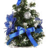 Imagen de Cloruro Polivinílico Adornos Azul Árbol de Navidad Nudo Mariposa 20cm, 1 Unidad