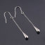 Image de 316 Boucles d'Oreilles en Acier Inoxydable Argent Mat Goutte d'Eau 65mm long, Epaisseur de Fil: (20 gauge), 1 Paire”