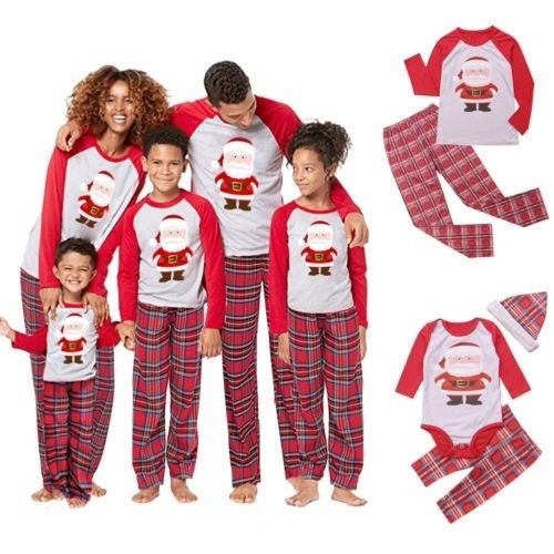 Picture of 100cm Cotton Polyester Blend Baby Infant Romper Jumpsuit Christmas Santa Claus Red 1 Set