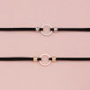 Imagen de 1 Unidad Terciopelo Estilo Ins Collar Gargantilla Chapado en Oro Anillo 32cm longitud