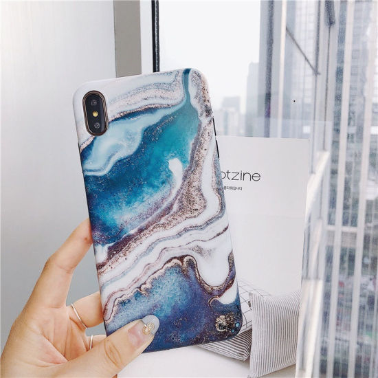 Picture of TPU Phone Cases For iPhone 7/8 Dark Green Marbling 1 Piece