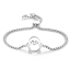 Immagine di Acciaio Inossidabile Slider Regolabile Bolo Bracciale / Presentazione Tono Argento Pinguino 24cm Lunghezza, 1 Pz