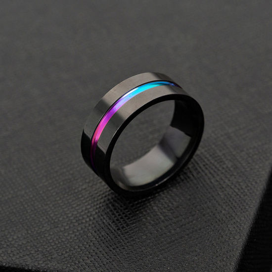 Bild von Titan Edelstahl Ring Schwarz Matt 21.4mm（US Größe:12), 1 Stück