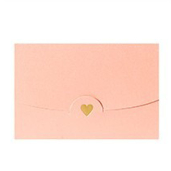 Picture of Paper Envelope Rectangle Heart Orange Pink 10.5cm x 7cm, 10 PCs
