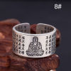 Bild von 1 Stück Religiös Offen Verstellbar Ring Antiksilber Bodhisattva 18mm (US Größe 7.75)