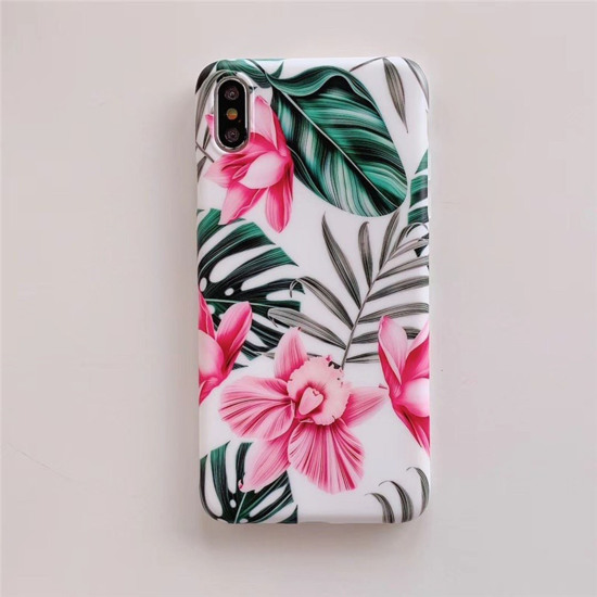 Bild von TPU-Handyhüllen für iPhone X/XS, rosa Blume, 1 Stück