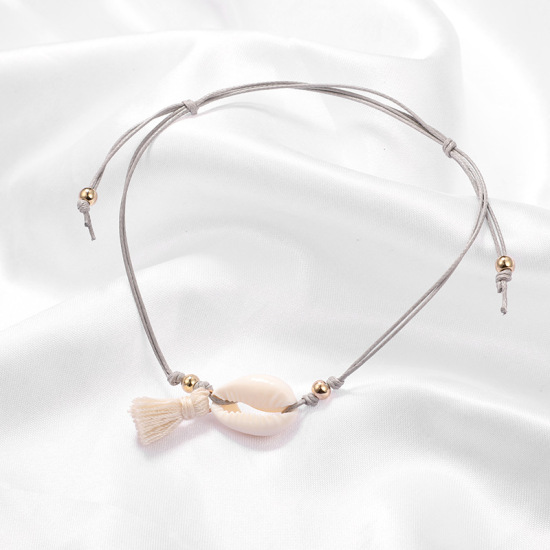 Picture of Anklet Off-white Tassel Conch Sea Snail 20cm(7 7/8") long, 1 Piece
