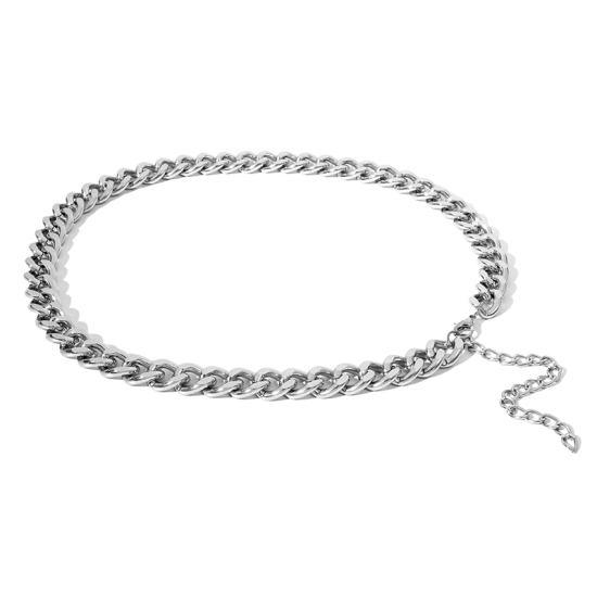 Bild von Körperkette für Taille Halskette Silberfarbe 75.5cm lang, 1 Strang