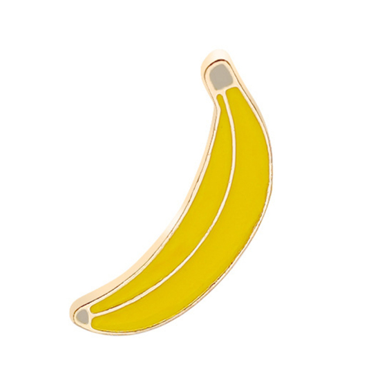 Bild von Brosche Banana Gelb 17mm x 10mm, 1 Stück
