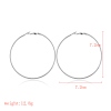 Picture of Hoop Earrings Silver Tone Round 72mm x 72mm, 1 Pair