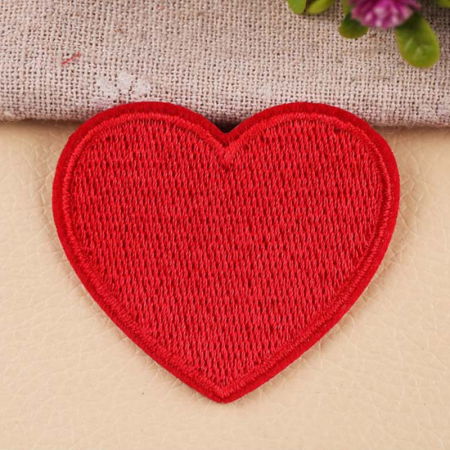 Изображение Нетканые материалы Аппликации DIY Скрапбукинг ремесло Красный Сердце 5.1см x 4.4см, 5 ШТ