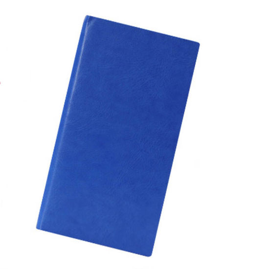 Bild von (96 Blatt) Papier & Kunstleder Notizbuch Blau 17.7cm x 10cm, 1 Stück